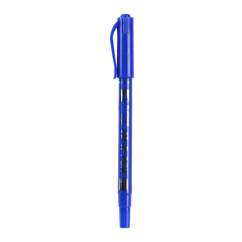 白金（PLATINUM）CPM-29小双头光盘CD笔两头油性记号笔勾线笔 10支盒装 蓝色