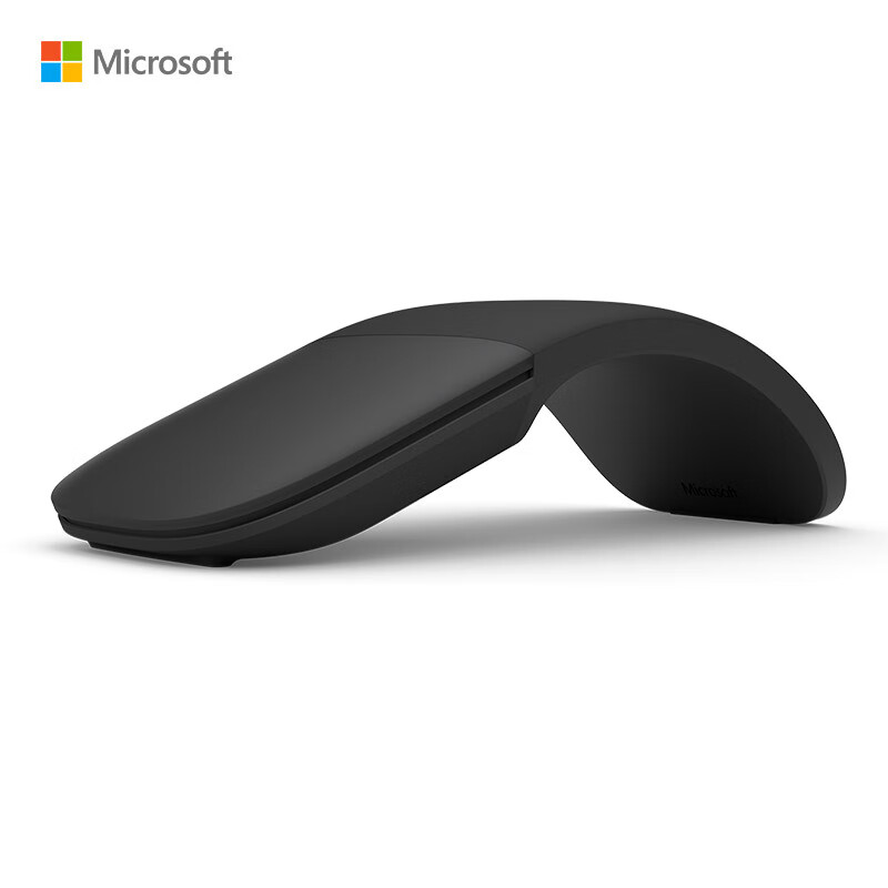 微软 (Microsoft) Arc 鼠标 典雅黑 | 弯折设计 轻薄便携 全滚动平面 蓝