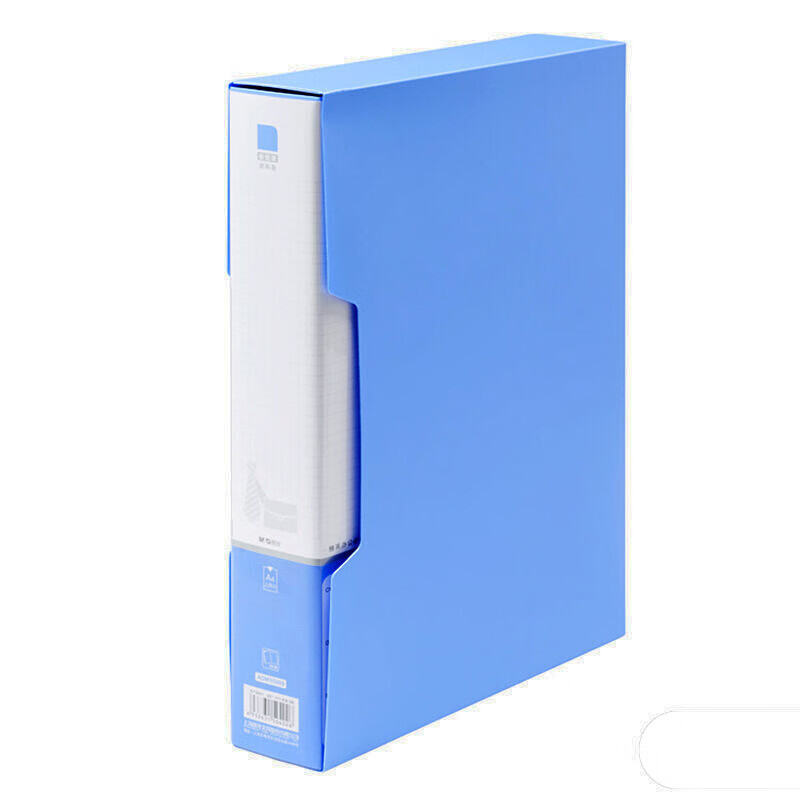 晨光(M&G)文具新锐派文件夹资料册PP材料 20-100页A4文件册 80页 蓝 ADM95099B 3个装