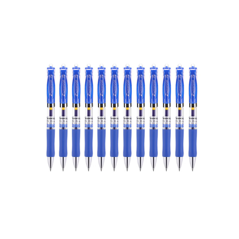 三木(SUNWOOD)效率王系列 0.5mm蓝色按动中性笔 12盒 144支装 P5