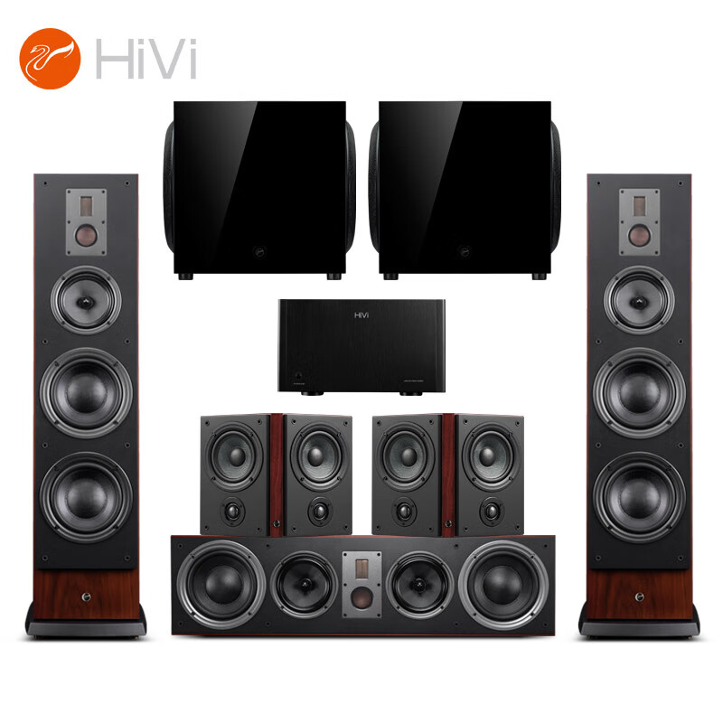惠威 (HiVi) RM800HT +Q580 家庭影院音响套装 5.2声道 偶极四分频hifi落地式 KTV电视音箱组合