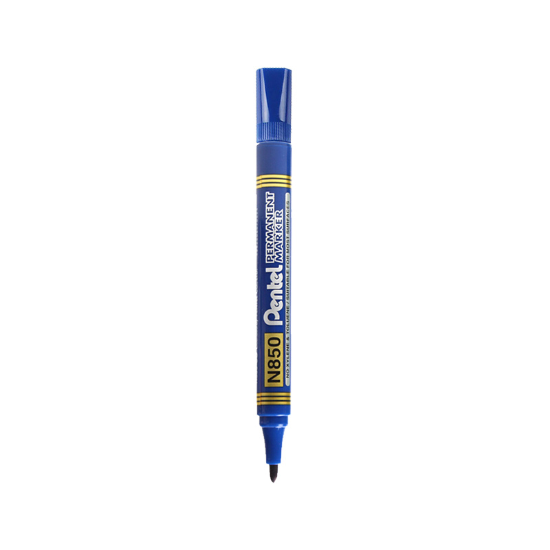 派通（Pentel）油性圆头记号笔速干耐水大头笔 N850 蓝色