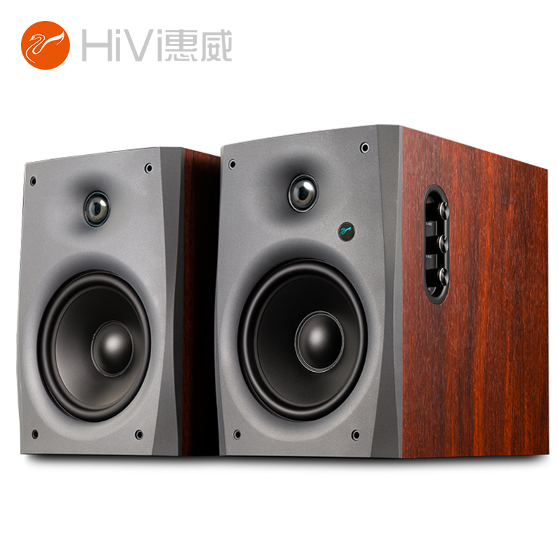 惠威HiVi D1090 2.0声道蓝牙音箱 木纹音响 多媒体6.5英寸中低音台式电脑音响 红木纹