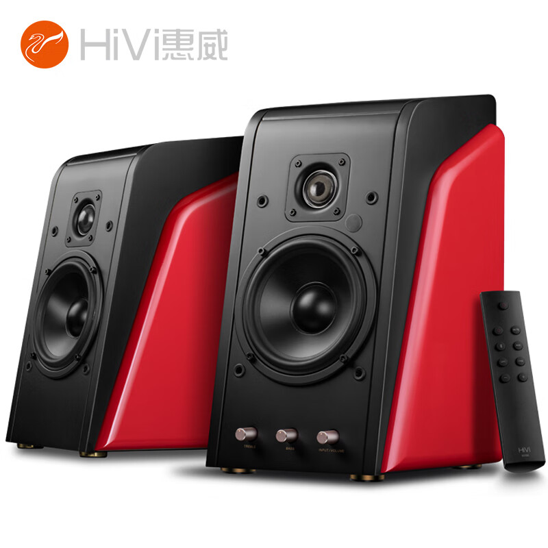 惠威HiVi M200新经典2.0蓝牙音箱 HiFi有源音响 笔记本台式电脑音箱 红色