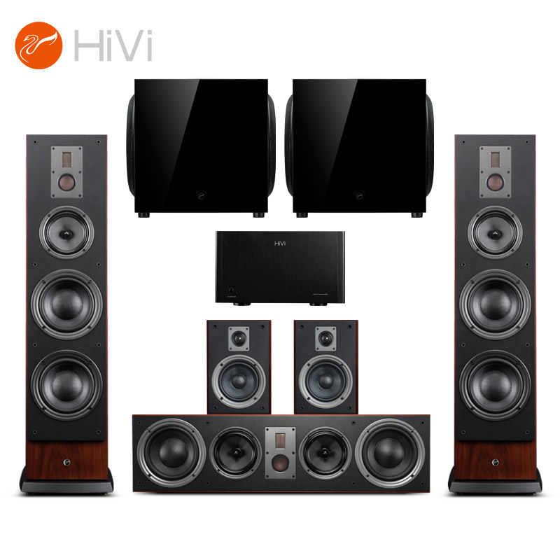 惠威 (HiVi) RM800HT +Q580 家庭影院音响套装 5.2声道四分频hifi落地式 KTV电视音箱组合