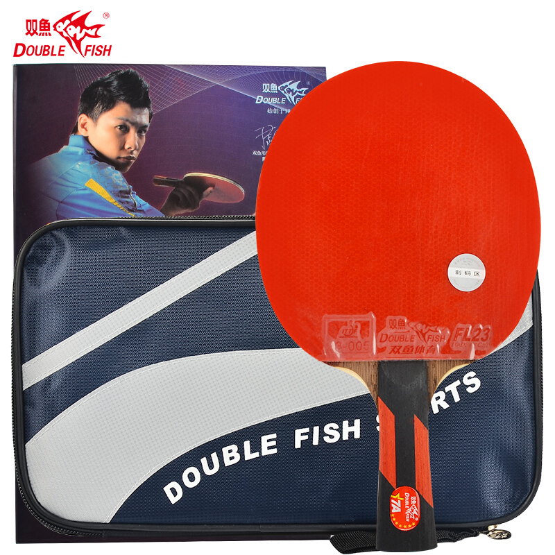 雙魚（DOUBLE FISH）七星乒乓球拍橫拍雙面反膠成品拍7A系列 7A-C 單拍