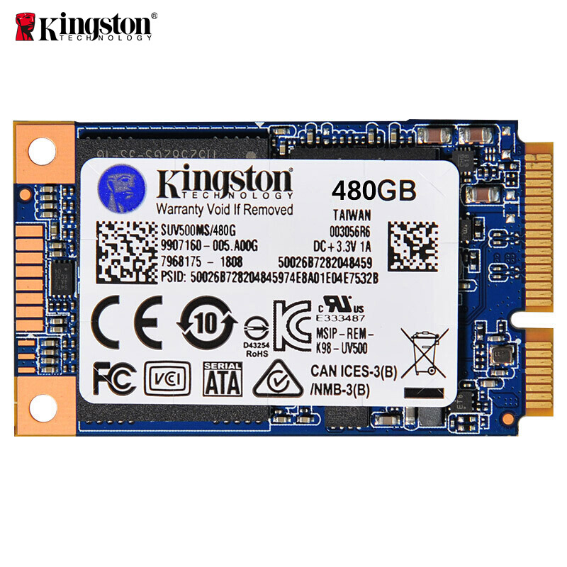金士顿(Kingston) 480GB SSD固态硬盘 mSATA接口 UV500系列