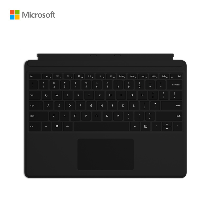 微软 Surface Pro X 专用原装键盘盖 典雅黑 磁吸易拆卸 Alcantar材质
