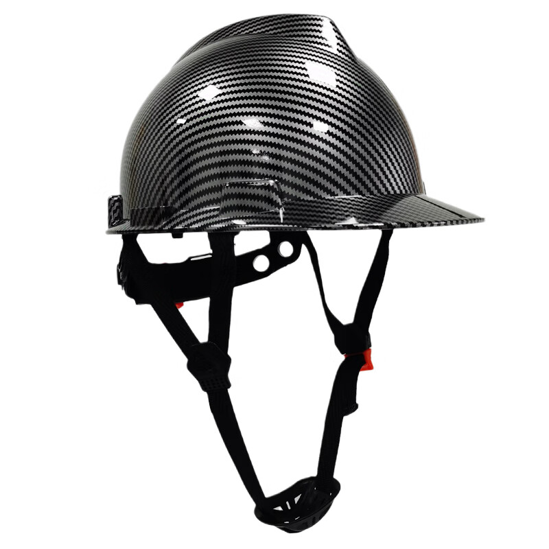 达林韦尔（DARLINGWELL）CR98XM碳纤维色工地盔安全帽 防砸 防撞 工程 建筑 碳纤维色亮黑