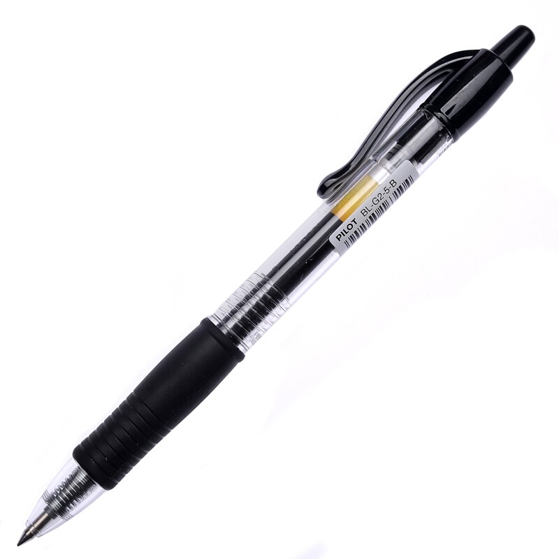 百乐（PILOT）BL-G2-5-B 中性笔子弹头啫喱笔签字笔 黑色 0.5mm 单支
