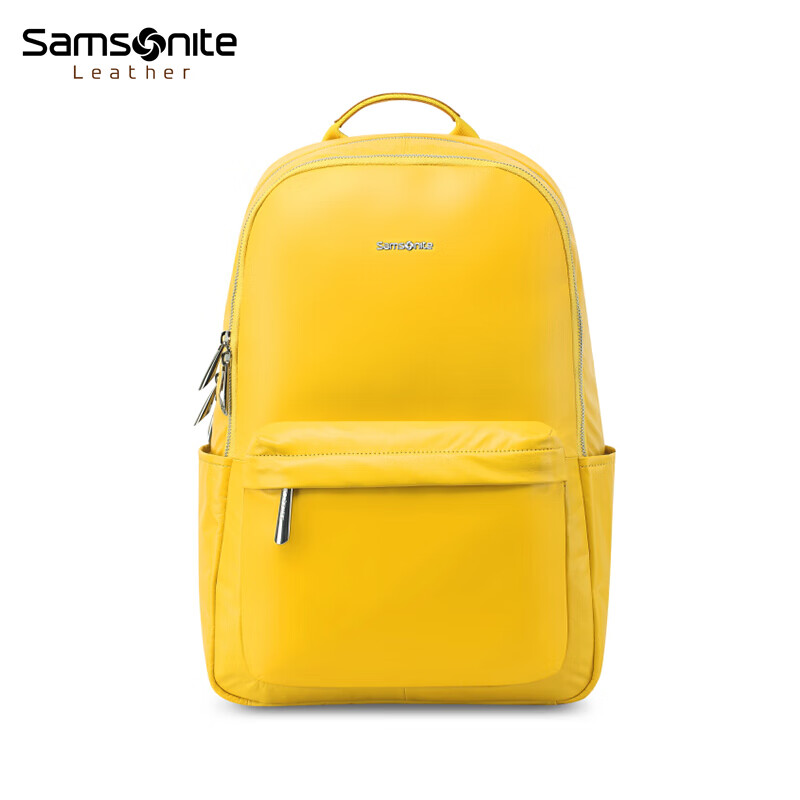 Samsonite/新秀丽双肩包男女背包休闲商务14英寸电脑包男包旅行包黄色中号 TW8