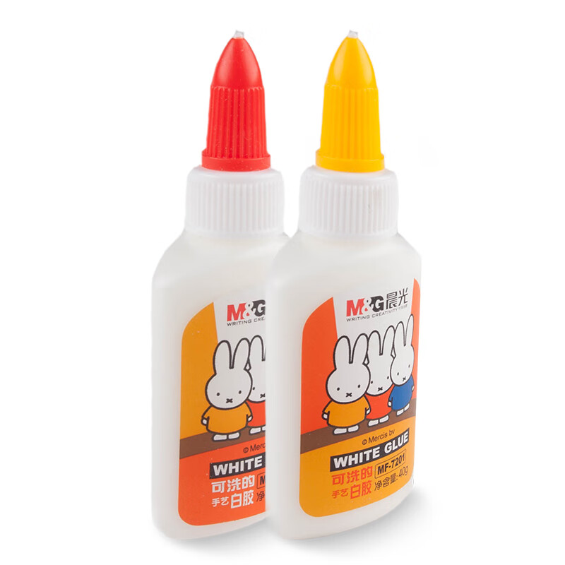 晨光(M&G)MF7201 40g可水洗白胶 办公学生用手工胶 快干高粘度液体白胶 1盒，