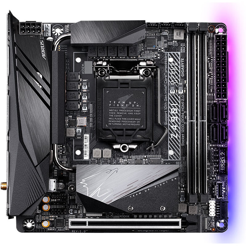 技嘉（GIGABYTE）Z490I AORUS ULTRA 迷你雕主板 支持 CPU 10900K/10700K（Intel Z490/LGA 1200）