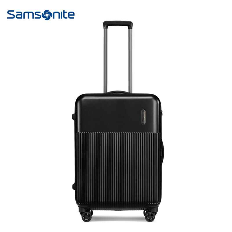 新秀丽拉杆箱行李箱男女旅行箱密码箱登机箱Samsonite DK7 哑光黑20英寸