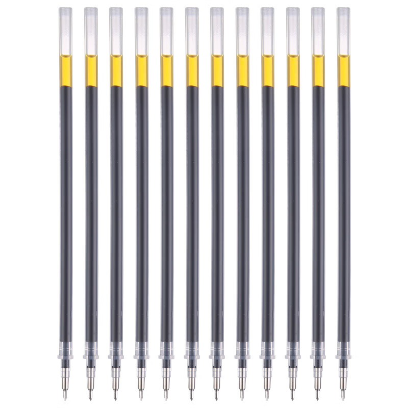 晨光(M&G)文具0.5mm黑色学生考试中性笔芯 葫芦头签字笔替芯 实惠装水笔芯 12支/盒MG6159