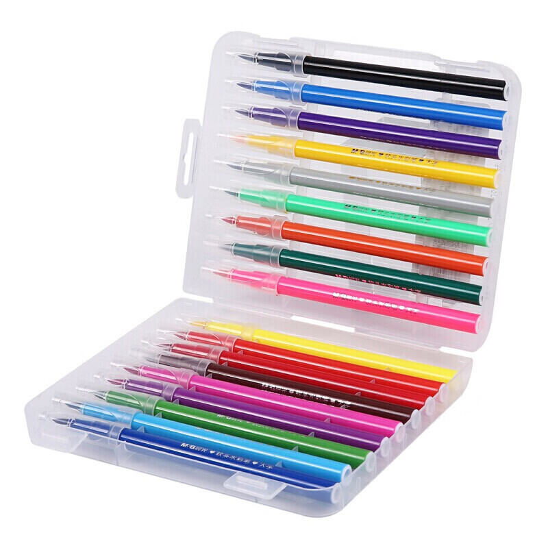 晨光（M&G）水彩笔18色软头水彩笔可水洗绘画彩笔 学习办公用涂鸦画笔ACP92168 单盒装