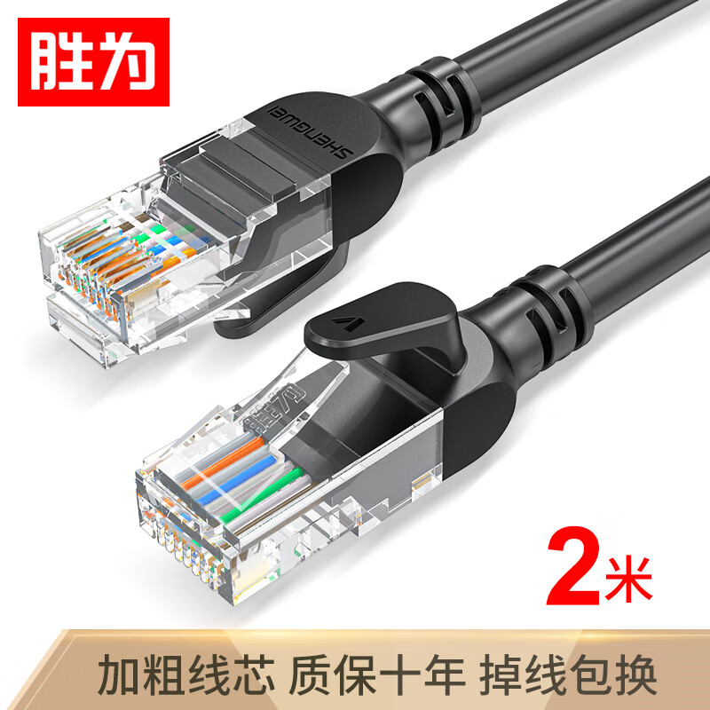 胜为（shengwei）超五类网线 百兆阻燃网络连接线 Cat5e超5类成品跳线 电脑宽带
