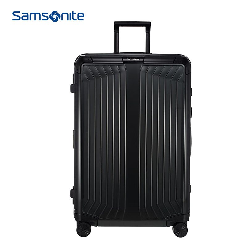 Samsonite/新秀丽铝镁合金拉杆箱男女旅行箱行李箱飞机轮密码箱CS0黑色28英寸