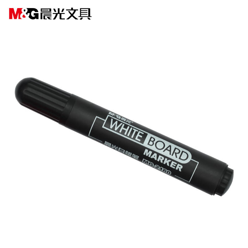 晨光(M&G)文具黑色可擦白板笔 单头办公会议笔 易擦物流记号笔 24支/盒MG2160