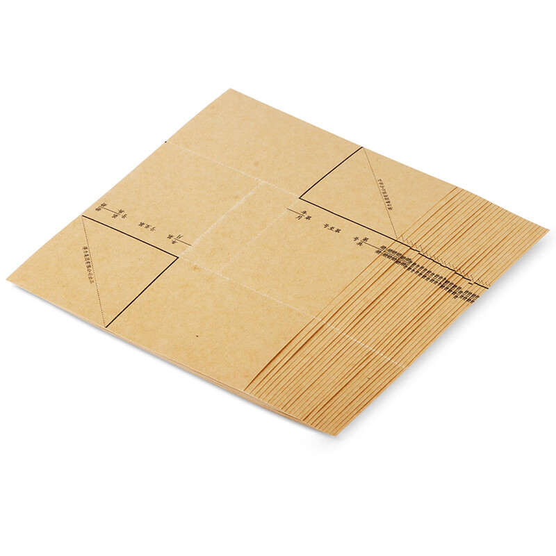 得力（deli） 3481凭证包角 加厚牛皮纸包角纸 棕黄色 （25张/包） 办公用品（5包装）