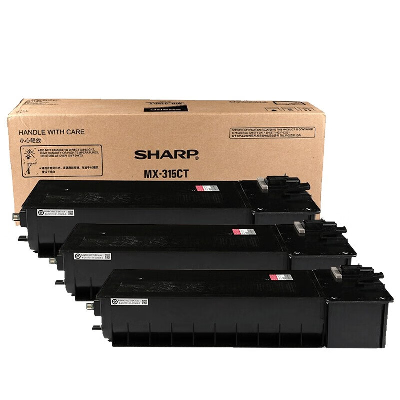 夏普（SHARP）MX-315CT 原装黑色墨粉 3支装套装（适用MX-M2658U/31
