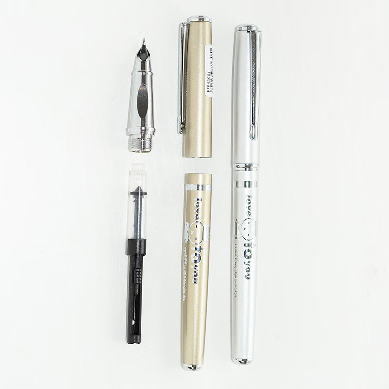 晨光（M&G） 钢笔0.5mm 学生/办公钢笔 金属铱金钢笔 FFP43901 颜色随机 2支装