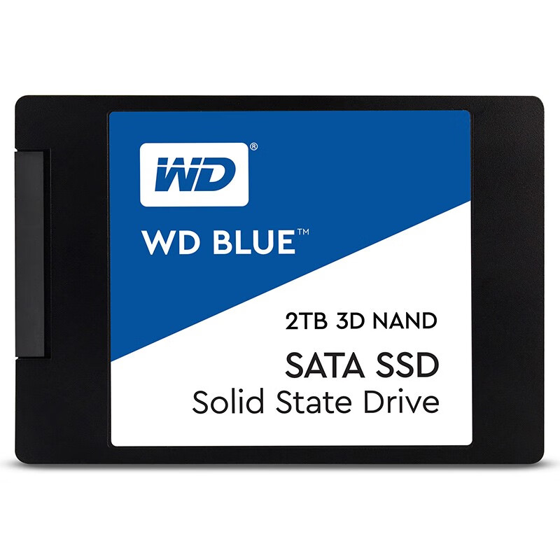 西部数据（WD）2TB SSD固态硬盘 SATA3.0接口 Blue系列-3D进阶高速读写版｜