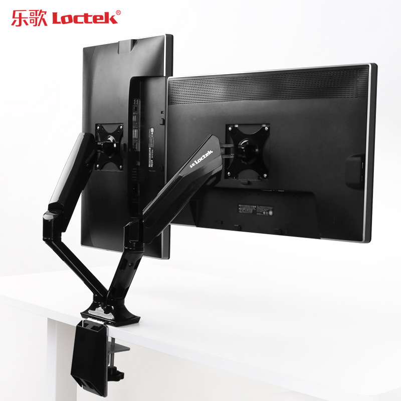 乐歌（Loctek）显示器支架 桌面电脑显示器旋转升降显示器支架臂 双屏气弹簧桌面支架Q3D
