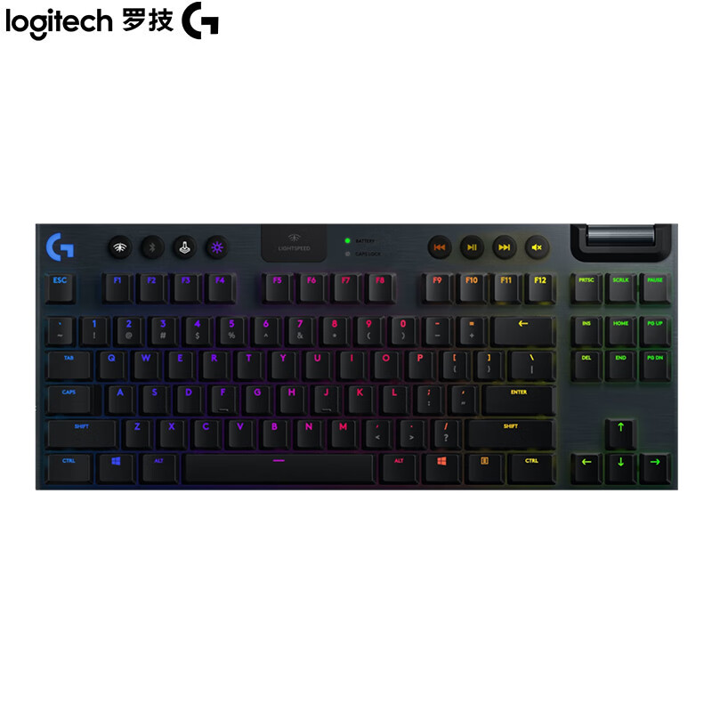 罗技（G）G913 TKL 机械键盘 无线蓝牙双模 RGB背光 矮轴 无数字键盘 L轴（类