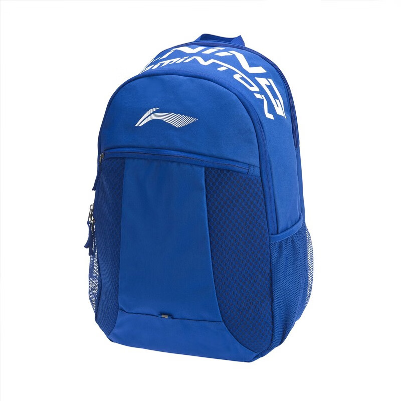 李宁（LI-NING）羽毛球包3支装大容量运动休闲双肩背包 ABSQ396-2蓝色