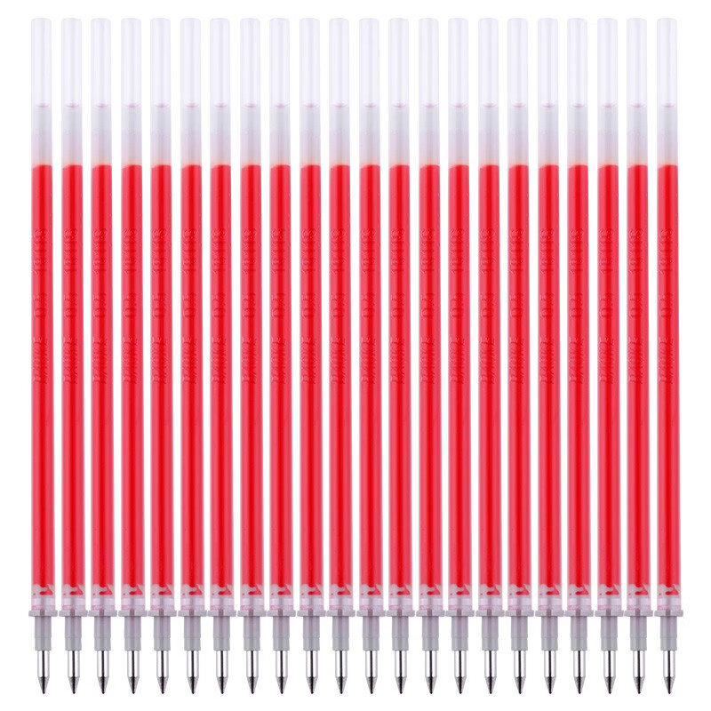 宝克（BAOKE）PS2570 红色0.5mm速干中性笔替芯 子弹头笔芯 20支/盒【5盒