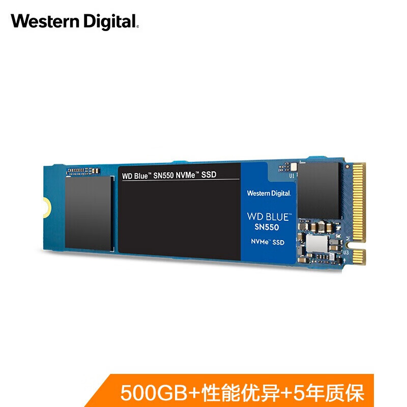 西部数据（Western Digital）500GB SSD固态硬盘 M.2接口（NVMe
