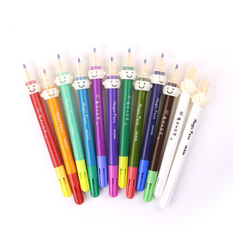 晨光（M&G）水彩笔 魔法变色10+2彩色笔 儿童绘画涂鸦画MGKIDS系列彩笔（幼儿园可用）一盒装ZCP24009