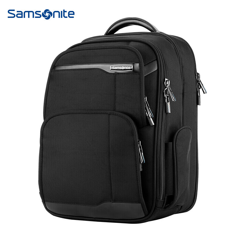 新秀丽双肩包男女电脑包14寸商务背包笔记本包Samsonite旅行包36B黑色
