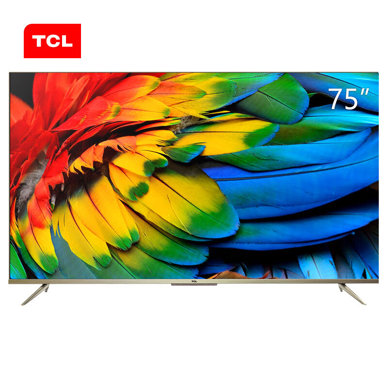 TCL 75D9 75英寸液晶平板电视机 4K超高清护眼 超薄全面屏 人工智能语音 智慧屏 高色域画质 教育电视