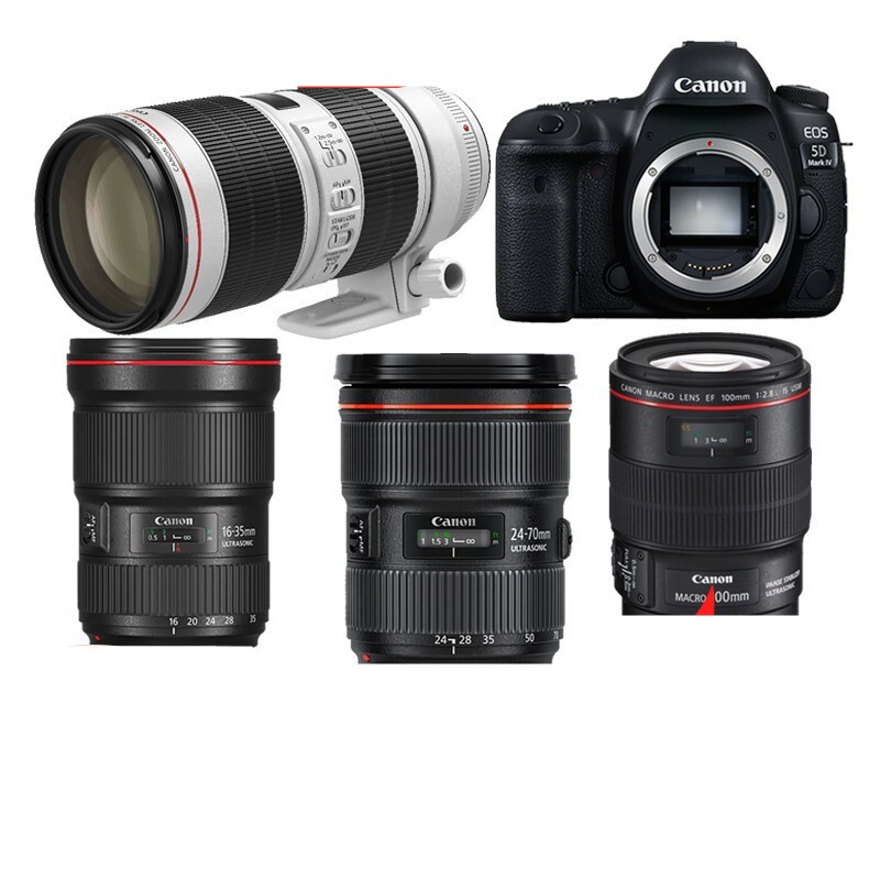佳能（Canon） EOS 5D Mark IV/5D4全画幅单反相机 EOS 5D IV 佳能大三元+新百微(一机四镜) 套餐一