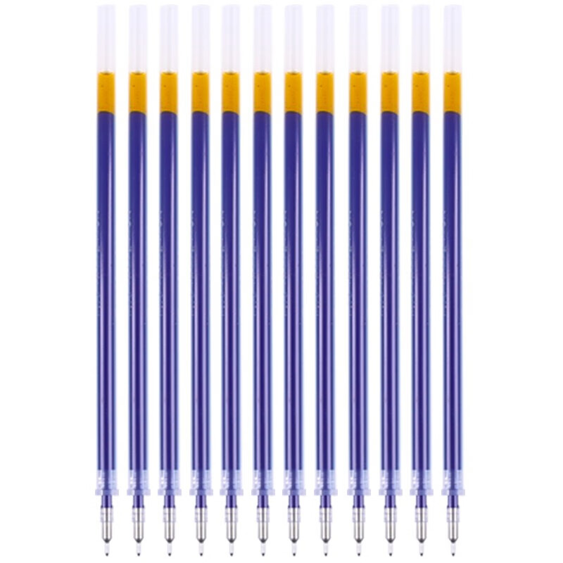 晨光（M&G）文具 优品速干笔芯0.5mm蓝色全针管子弹头钻石中性笔 蓝色替芯 20支装 MG007
