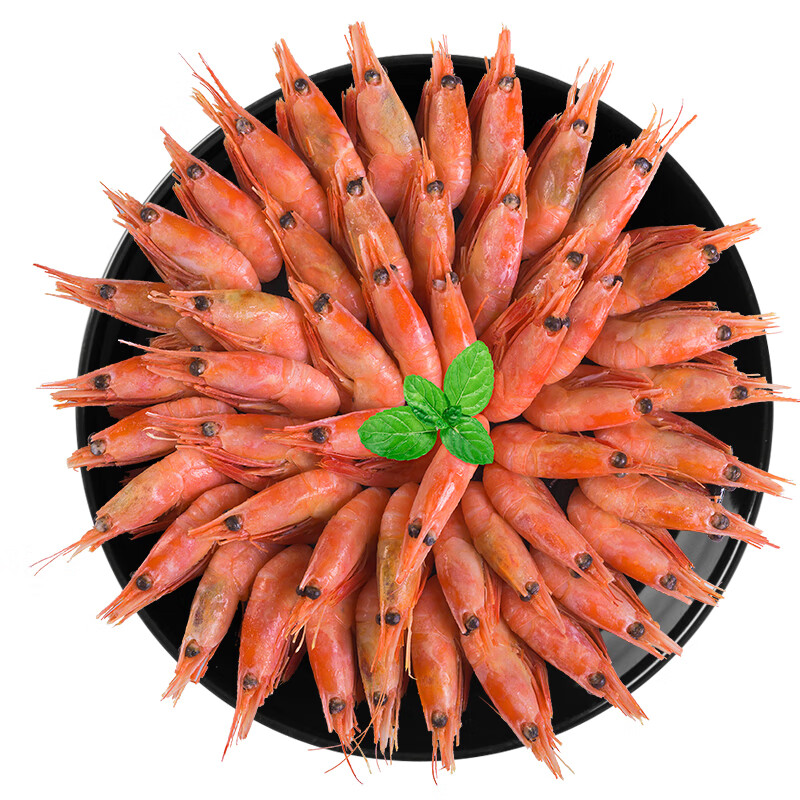 禧美 加拿大熟冻北极甜虾 500g/袋 65-85只 (MSC认证) 鲜甜冰虾 生鲜 解冻