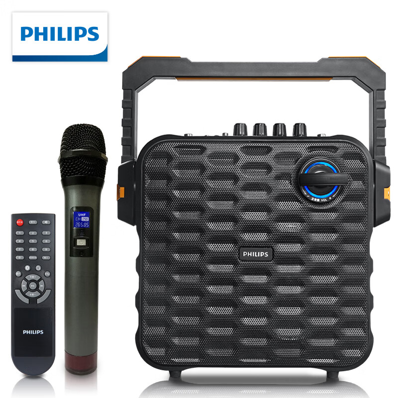 飞利浦（PHILIPS）SD60  杆音响 便携播放器带无线话筒 蓝牙大功率重低音（黑色）