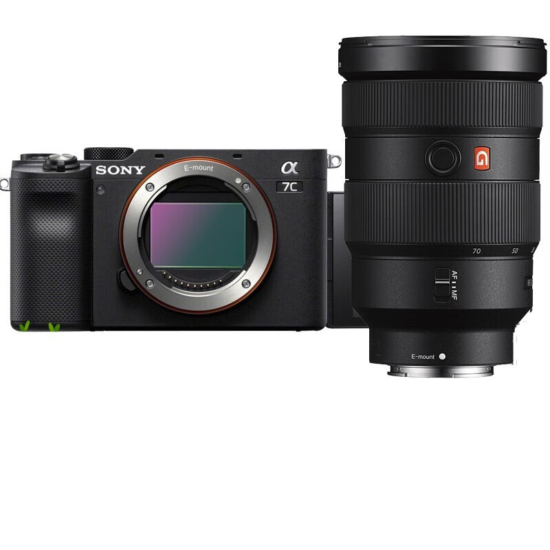 索尼（SONY）Alpha 7C/A7c/a7c全画幅微单数码相机 实时眼部对焦 FE 24-70mm F2.8 G大师镜头 黑色 套餐三