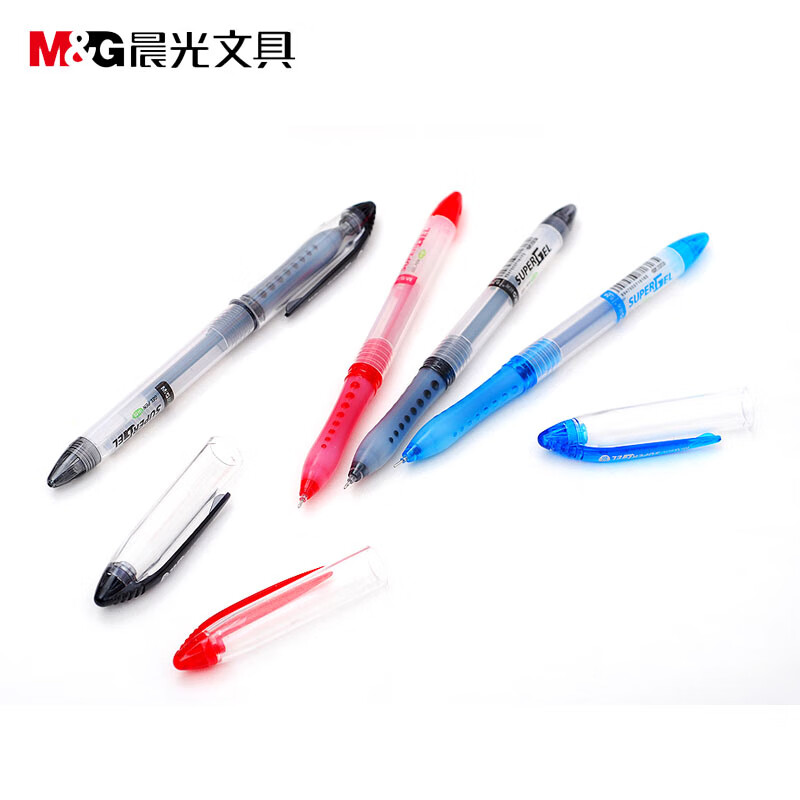 晨光(M&G)文具0.38mm红色中性笔 学生全针管签字笔 灵智系列水笔 24支/2盒GP1212