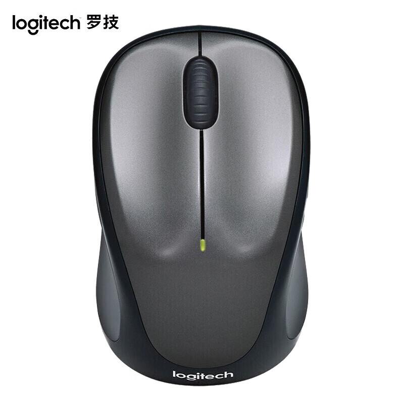 罗技（Logitech）M235 鼠标 无线鼠标 办公鼠标 对称鼠标 黑色 带无线2.4G接收器