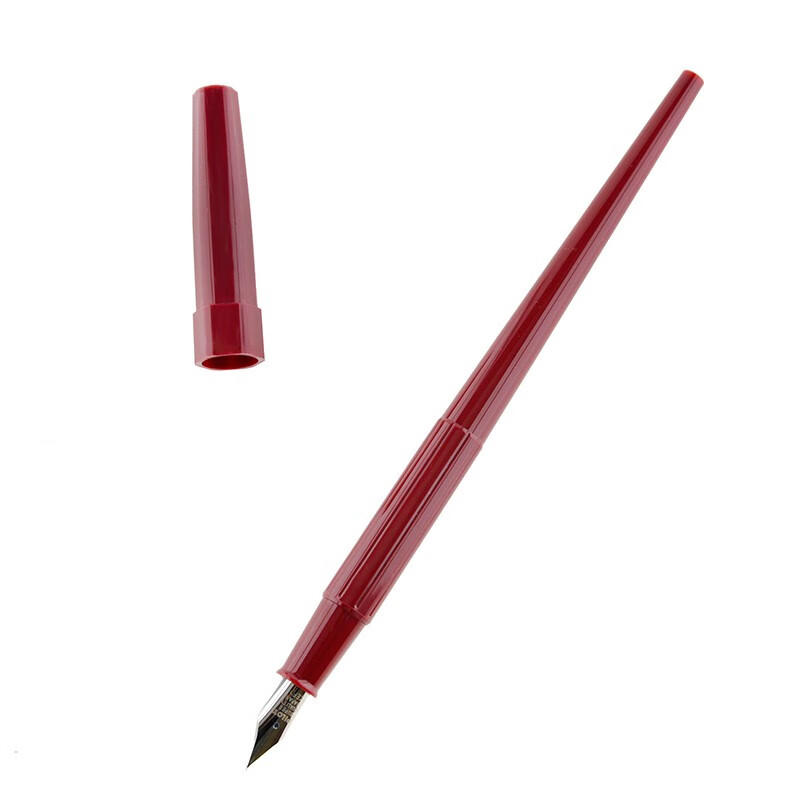 日本百乐（PILOT）纤扬长笔杆钢笔 男女手绘速写练字学生成人钢笔 F尖 红色 DPP-70-R-F原装进口