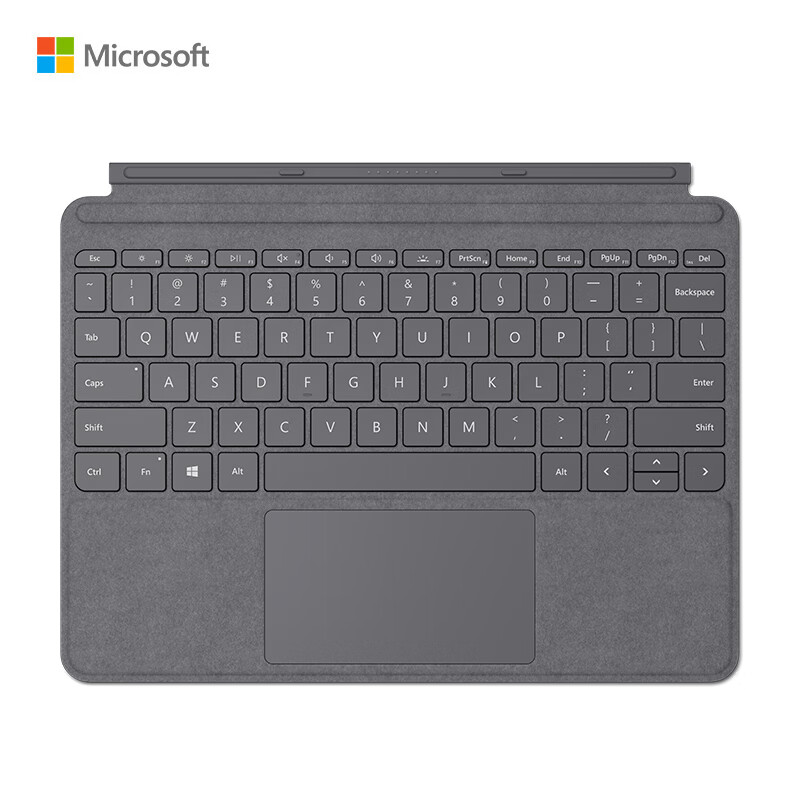 微软 Surface Go 原装键盘盖 新亮铂金 磁吸易拆卸 Alcantara材质 类软