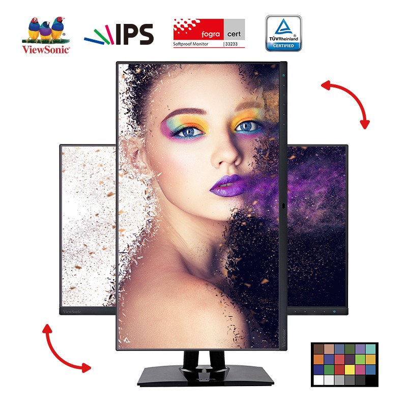 优派 27英寸 IPS 2K 100%Adobe RGB广色域 专业色彩 Type-c接口