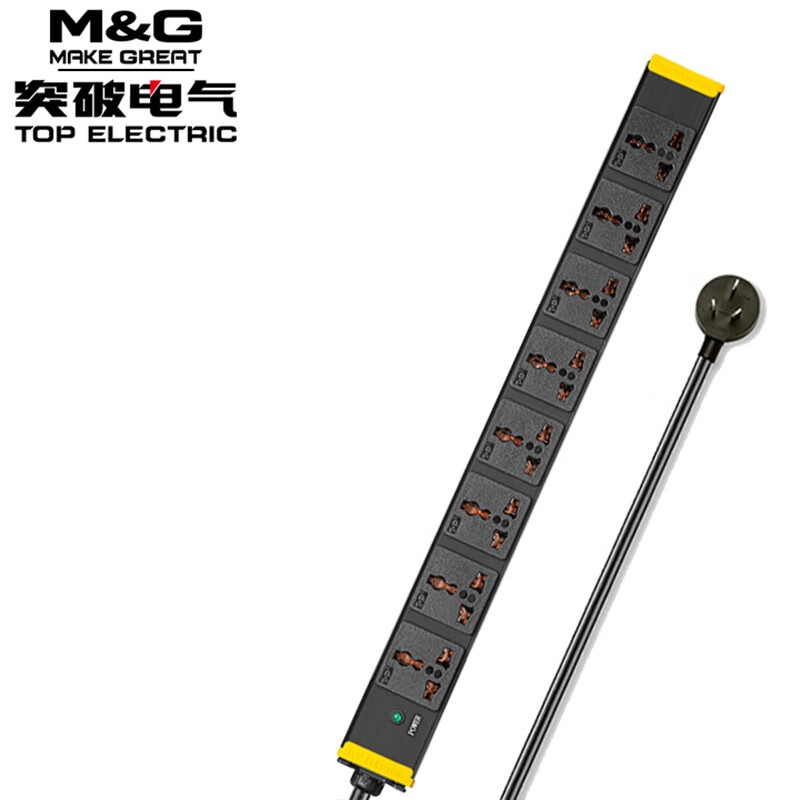 突破电气(M&G)PDU机柜插座/16A输入10A输出3米线/07TG130101