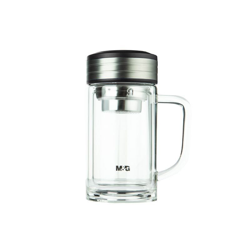 晨光（M&G）水杯 保温杯 双层隔热手柄杯350ml 学生办公用品 ARCN8294 蓝色