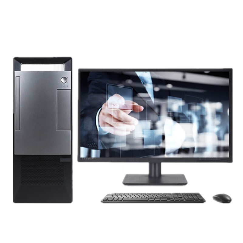 联想（Lenovo）扬天T4900v 商用办公台式机套机i3-9100/4G/1T /21