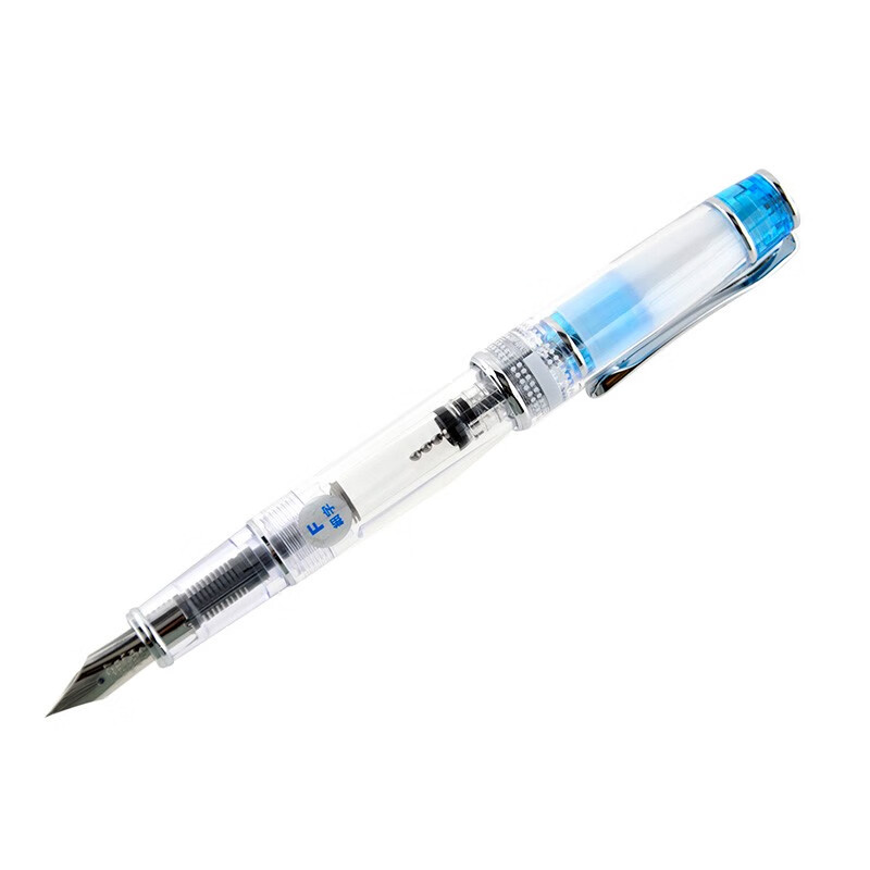 百乐（PILOT）珮尔娜PRERA透明钢笔/练字钢笔 含上墨器 F尖 浅蓝 FPRN350