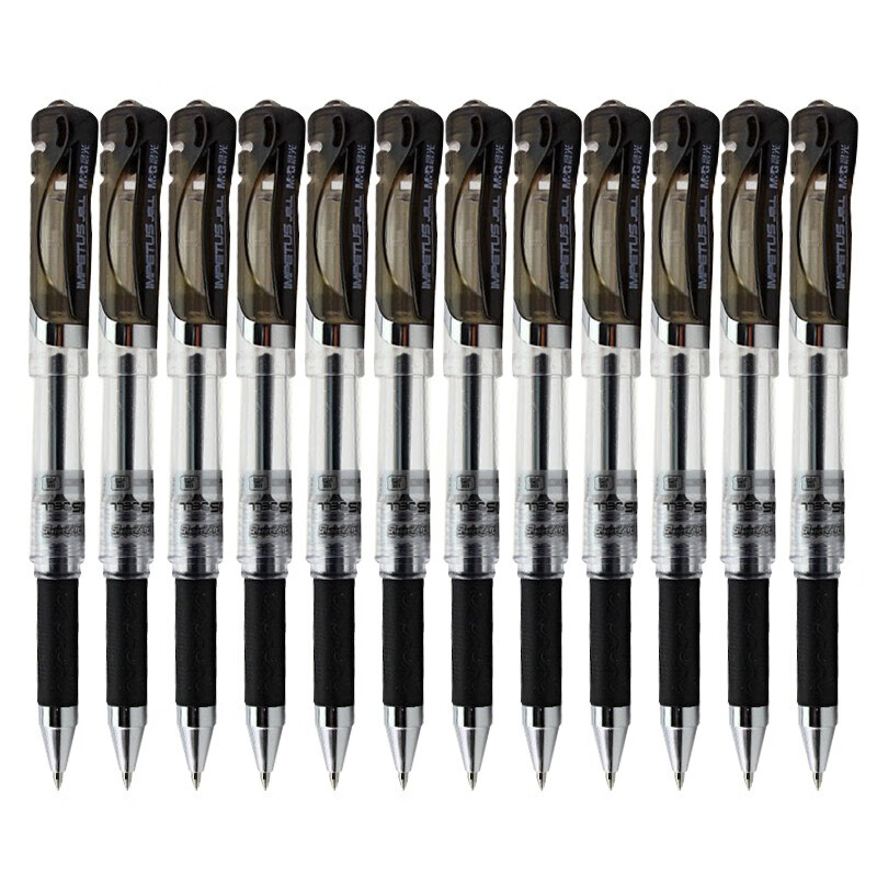 晨光(M&G)文具GP1111/0.7mm黑色中性笔 大容量子弹头签字笔 办公水笔 24支/盒